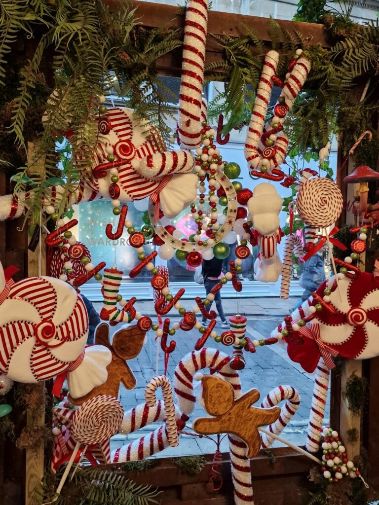 Christmas window shop display in York, United Kingdom