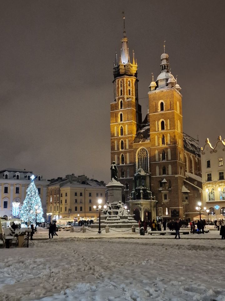 Romantic cities, Krakow main square - Poland