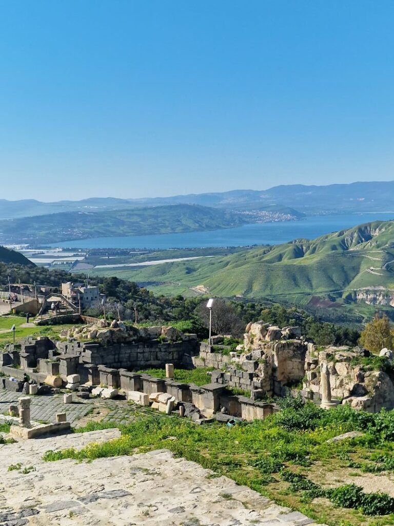 Umm Qais Ruins with a View on Tabria Lake, Jordan